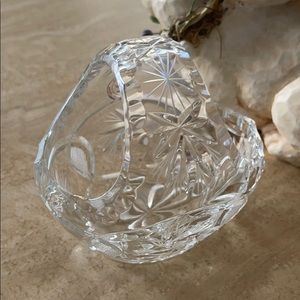 Lead Crystal glass basket home decor